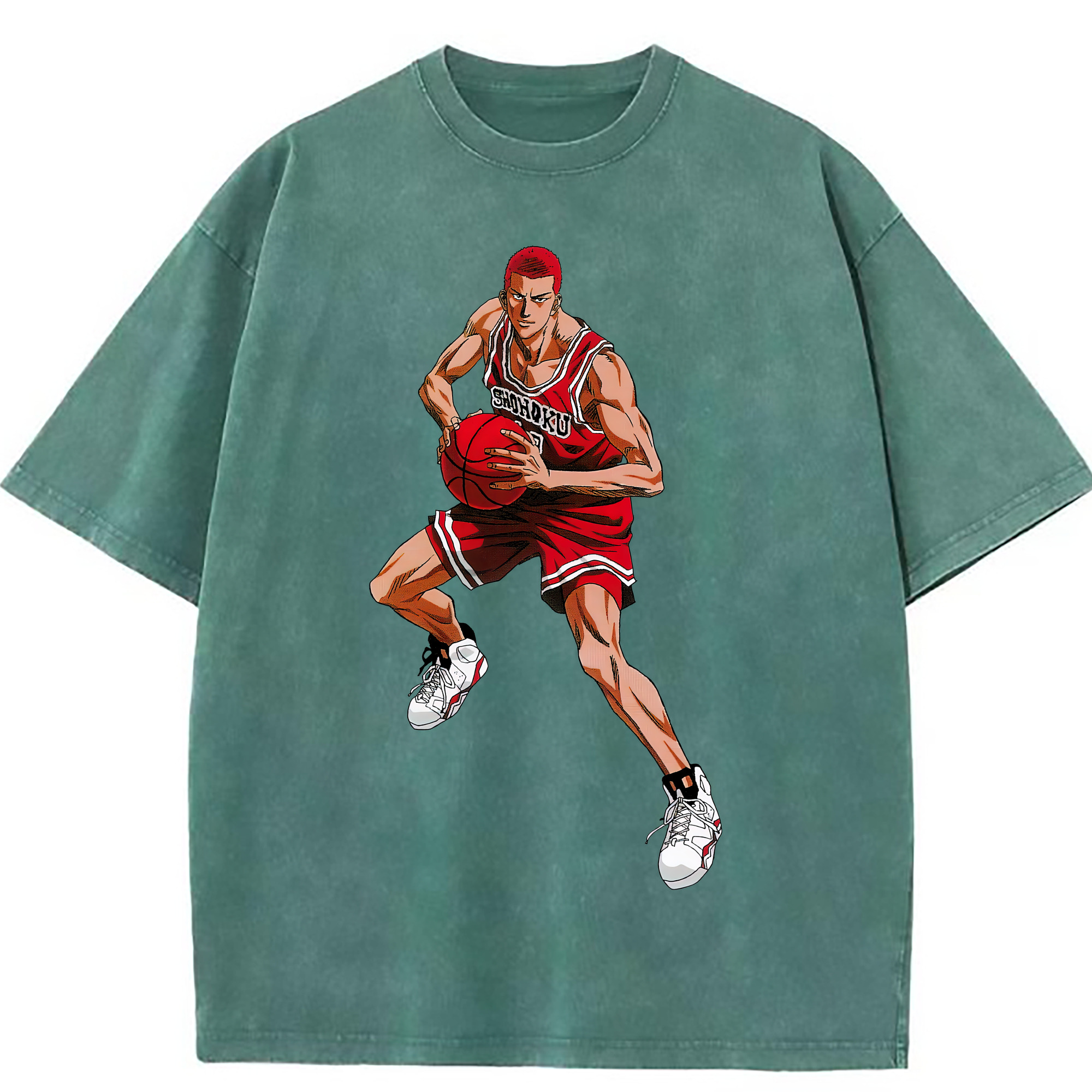 （画像用） SLAM DUNK／スラムダンク 綿100% ヴィンテージ風 半袖Tシャツ（フロントプリント）